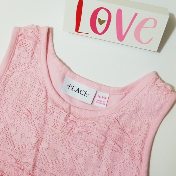 Girl's pink dress with floral print 🌸 - Picture 2 of 6